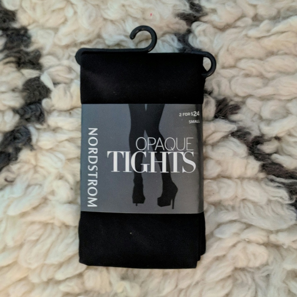 NWT Black Opaque Tights